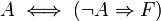 A \iff(\neg A \Rightarrow F)