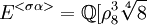 E^{<\sigma\alpha>}=\mathbb{Q}[\rho_8^3\sqrt[4]{8}