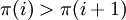 \pi(i)>\pi(i+1)