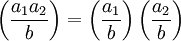 \left(\frac{a_1 a_2}b\right)=\left(\frac{a_1}b\right)\left(\frac{a_2}b\right)