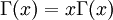 \Gamma(x)=x\Gamma(x)