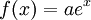 f(x)=ae^x